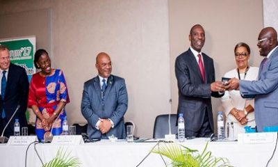 L-R: Malcolm Johnson, Her Excellency, the Governor of Maputo, Honourable Minister of Transport and Telecommunications, His Excellency, the Prime Minister of Mozambique, Dr Ema Chicoco, Shola Taylor.